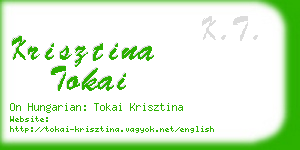 krisztina tokai business card